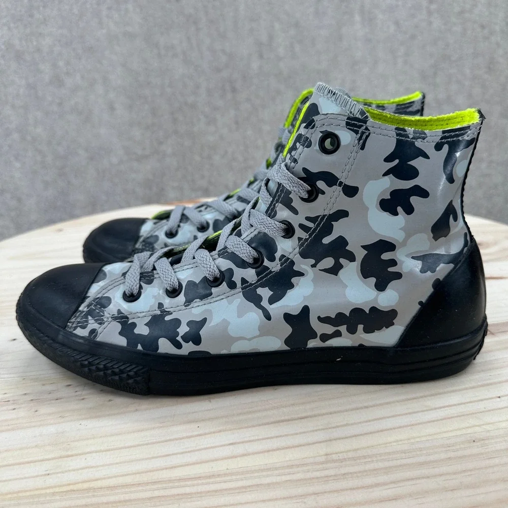 Converse Chuck Taylor Rubber Hi Camo Grey Black Neon Rain Boot‎ Sneakers 6